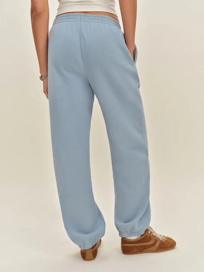 Oversized Elastic Waist Cuffed Jogger Sweatpants