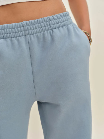 Oversized Elastic Waist Cuffed Jogger Sweatpants